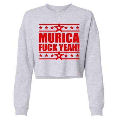 Murica F*ck Yeah! Cropped Pullover Crew