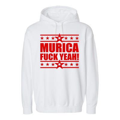 Murica F*ck Yeah! Garment-Dyed Fleece Hoodie