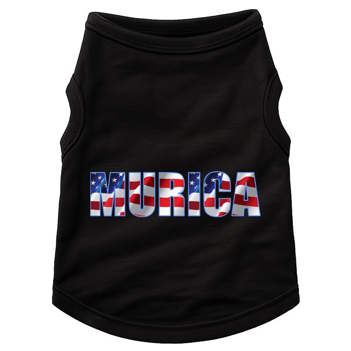 Murica Fourth of July USA Retro Vintage Style Doggie Tank