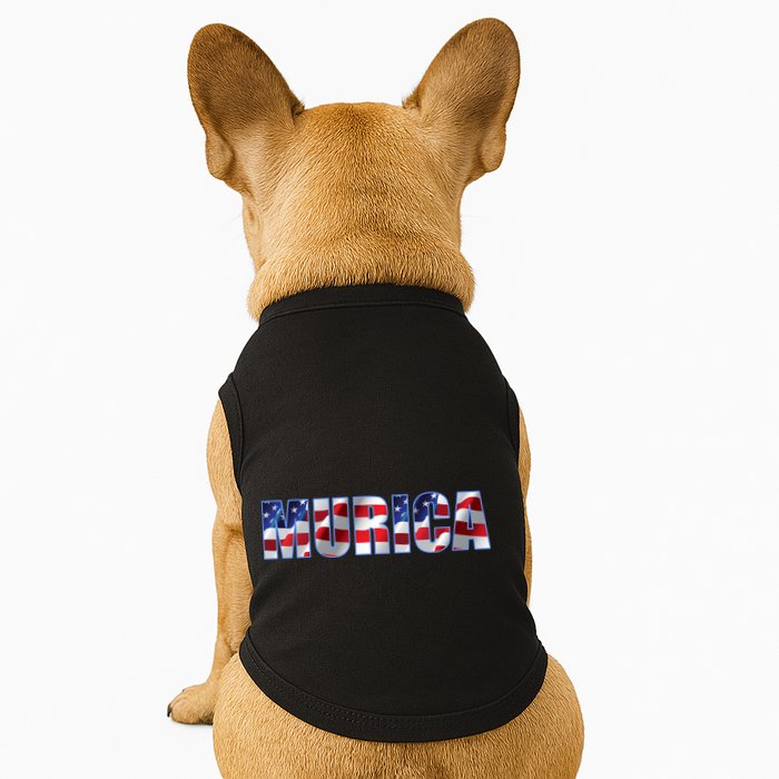 Murica Fourth of July USA Retro Vintage Style Doggie Tank