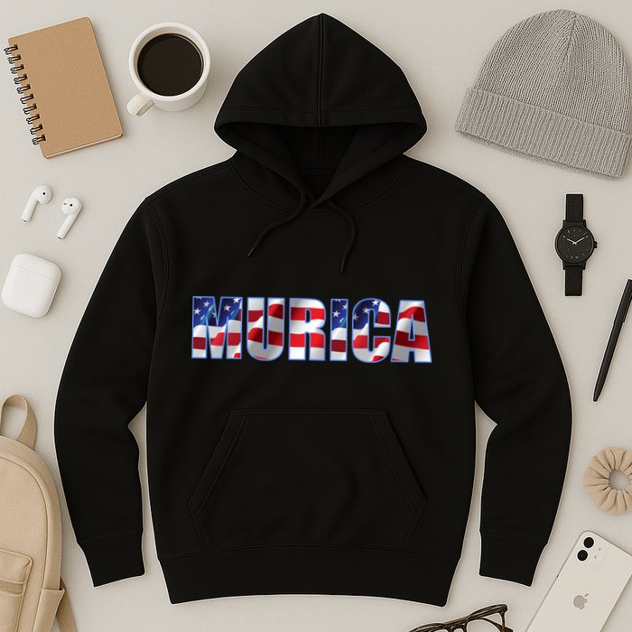 Murica Fourth of July USA Retro Vintage Style Hoodie
