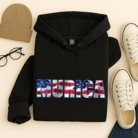 Murica Fourth of July USA Retro Vintage Style Hoodie