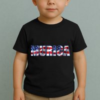Murica Fourth of July USA Retro Vintage Style Toddler T-Shirt