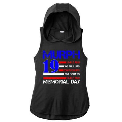 Murph 19 Memorial Day Ladies PosiCharge Tri-Blend Wicking Draft Hoodie Tank