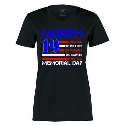 Murph 19 Memorial Day Women's Momentum V-Neck T-Shirt