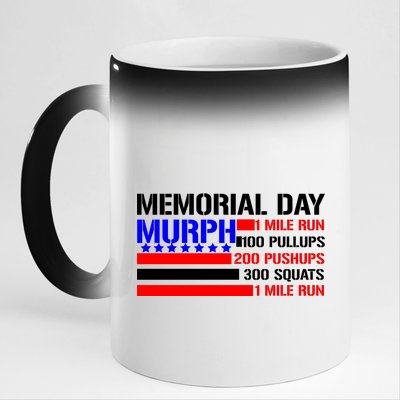 Murph Memorial Day 1 Mile Run 11oz Black Color Changing Mug