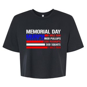 Murph Memorial Day 1 Mile Run Bella+Canvas Jersey Crop Tee