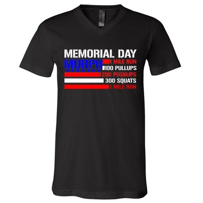 Murph Memorial Day 1 Mile Run V-Neck T-Shirt