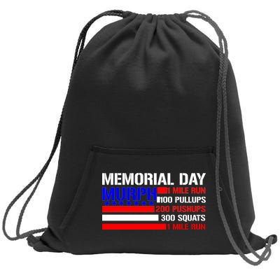 Murph Memorial Day 1 Mile Run Sweatshirt Cinch Pack Bag