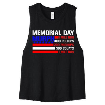 Murph Memorial Day 1 Mile Run Women's Racerback Cropped Tank