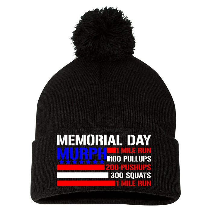 Murph Memorial Day 1 Mile Run Pom Pom 12in Knit Beanie