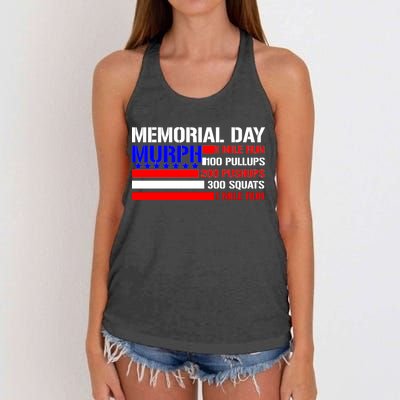 Murph Memorial Day 1 Mile Run Women's Knotted Racerback Tank