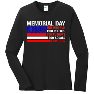 Murph Memorial Day 1 Mile Run Ladies Long Sleeve Shirt