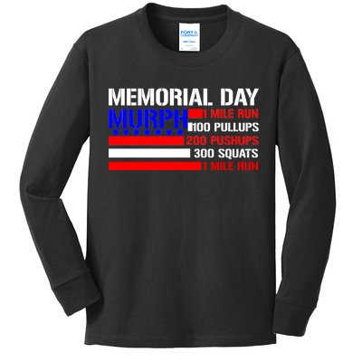 Murph Memorial Day 1 Mile Run Kids Long Sleeve Shirt