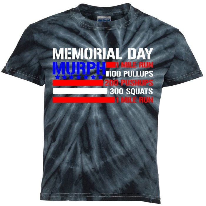 Murph Memorial Day 1 Mile Run Kids Tie-Dye T-Shirt