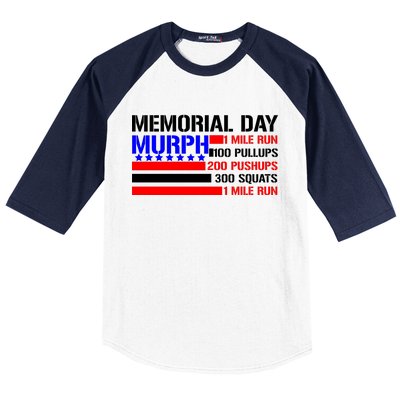 Murph Memorial Day 1 Mile Run Baseball Sleeve Shirt