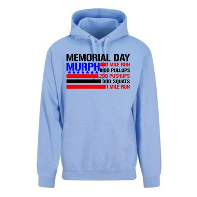 Murph Memorial Day 1 Mile Run Unisex Surf Hoodie