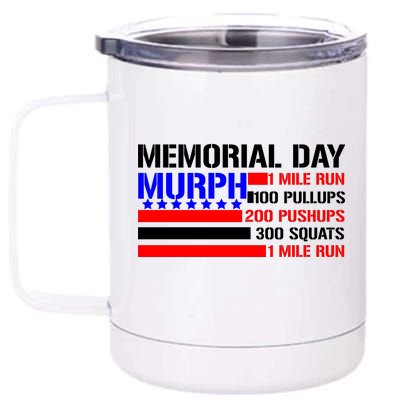 Murph Memorial Day 1 Mile Run 12 oz Stainless Steel Tumbler Cup