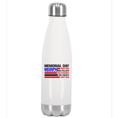 Murph Memorial Day 1 Mile Run Stainless Steel Insulated Water Bottle