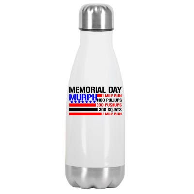 Murph Memorial Day 1 Mile Run Stainless Steel Insulated Water Bottle