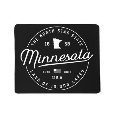 Minnesota Us State Travel Vacation Shirts Mn Usa Mousepad