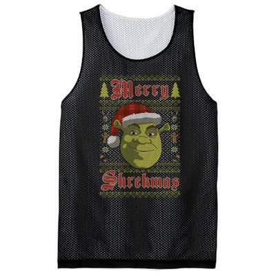 Merry Ugly Sweater Style Christmas Mesh Reversible Basketball Jersey Tank