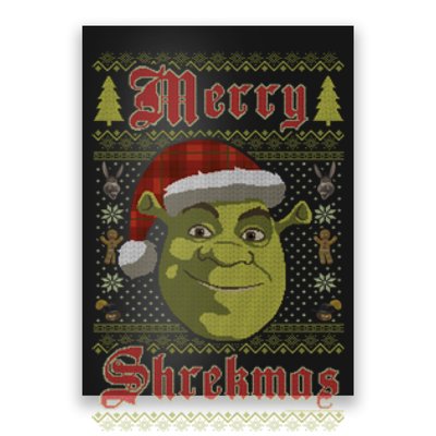 Merry Ugly Sweater Style Christmas Poster