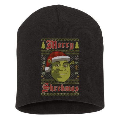 Merry Ugly Sweater Style Christmas Short Acrylic Beanie