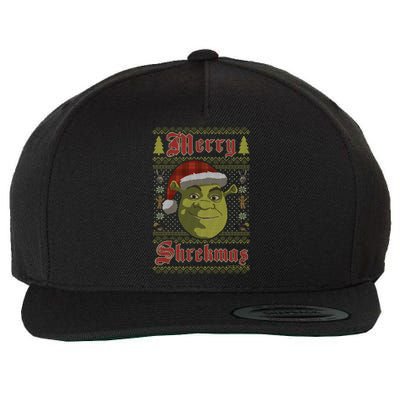 Merry Ugly Sweater Style Christmas Wool Snapback Cap