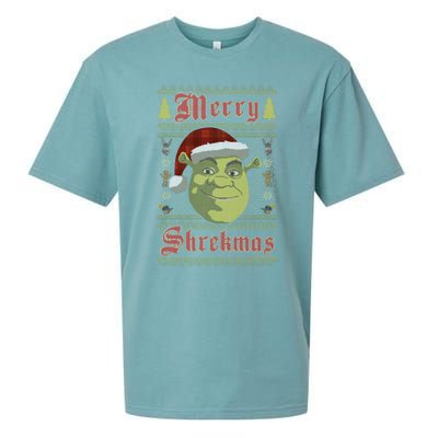 Merry Ugly Sweater Style Christmas Sueded Cloud Jersey T-Shirt