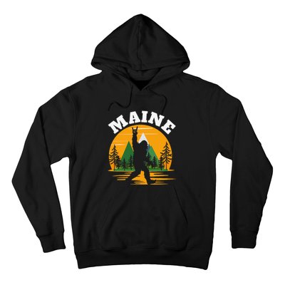 Maine US State Bigfoot Sasquatch Hoodie