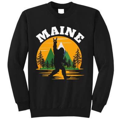 Maine US State Bigfoot Sasquatch Sweatshirt