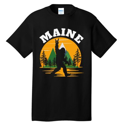 Maine US State Bigfoot Sasquatch Tall T-Shirt