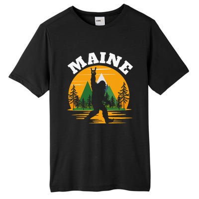 Maine US State Bigfoot Sasquatch Tall Fusion ChromaSoft Performance T-Shirt