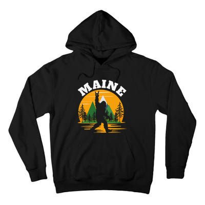 Maine US State Bigfoot Sasquatch Tall Hoodie