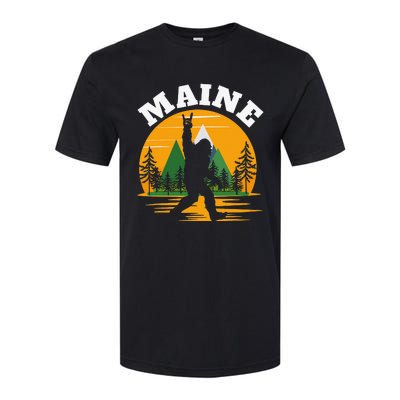 Maine US State Bigfoot Sasquatch Softstyle CVC T-Shirt