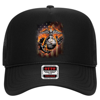 Marine USA Sign Flag Trucker Hat