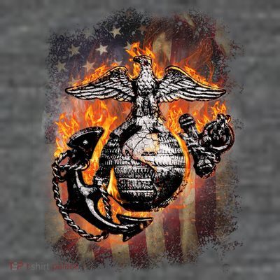 Marine USA Sign Flag T-Shirt