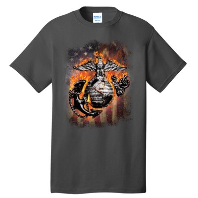 Marine USA Sign Flag Tall T-Shirt