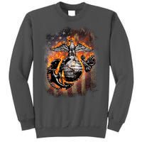 Marine USA Sign Flag Tall Sweatshirt