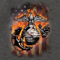 Marine USA Sign Flag Vector Backpack