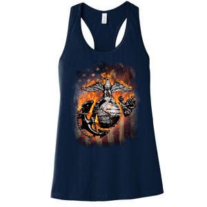 Marine USA Sign Flag Women's Racerback Tank