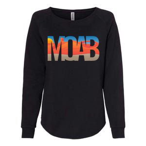 Moab Utah Scenic Landscape Typography Southwestern Womens California Wash Sweatshirt