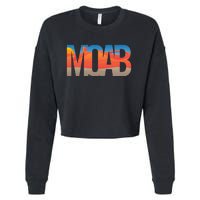 Moab Utah Scenic Landscape Typography Southwestern Cropped Pullover Crew