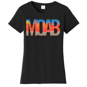 Moab Utah Scenic Landscape Typography Southwestern Women's T-Shirt