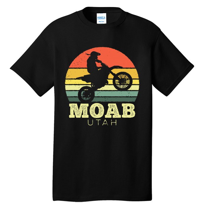 Moab Utah Sunset Dirt Bike Motorcycle Outdoors Tall T-Shirt