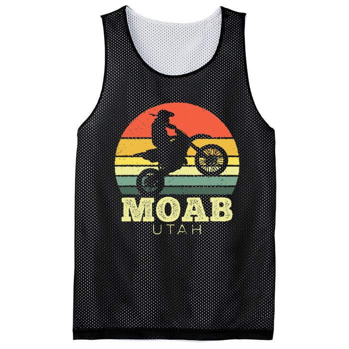 Moab Utah Sunset Dirt Bike Motorcycle Outdoors Mesh Reversible Basketball Jersey Tank