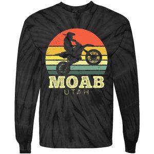 Moab Utah Sunset Dirt Bike Motorcycle Outdoors Tie-Dye Long Sleeve Shirt