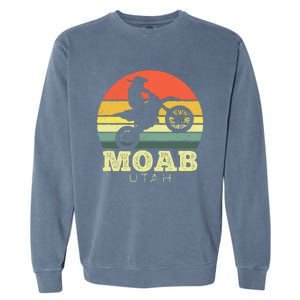 Moab Utah Sunset Dirt Bike Motorcycle Outdoors Garment-Dyed Sweatshirt