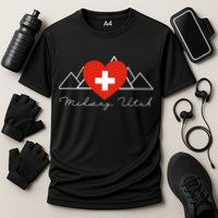 Midway Utah Swiss Days Suisse Flag Switzerland Flag Cooling Performance Crew T-Shirt